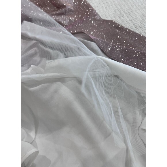 Xscape Halter Neck Metallic Pink Cocktail Dress Prom Formal Sz 8 Open Back - Picture 8 of 12